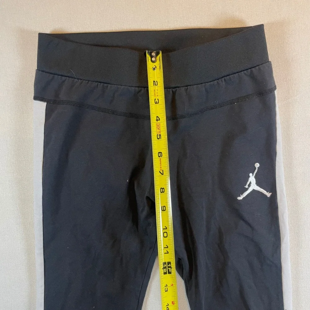 Jordan‎ Black White Stripe Jumpman Leggings Youth Girls Athletic - Size XL